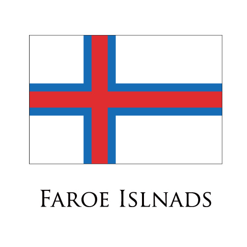 Faroe Islands flag logo iron on paper